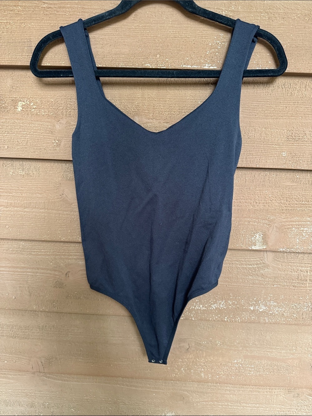 Intimately Free People Black V-Neck One-Piece Bodysuit size M/L